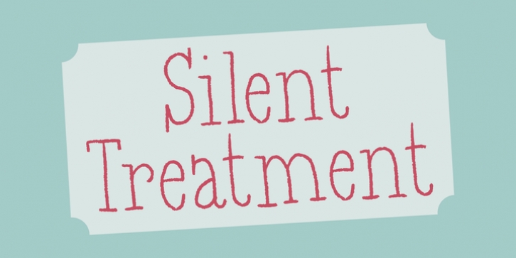 Silent Treatment font preview