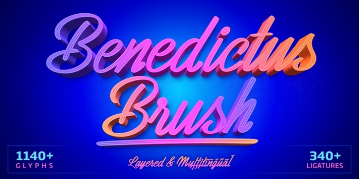 Benedictus Brush font preview