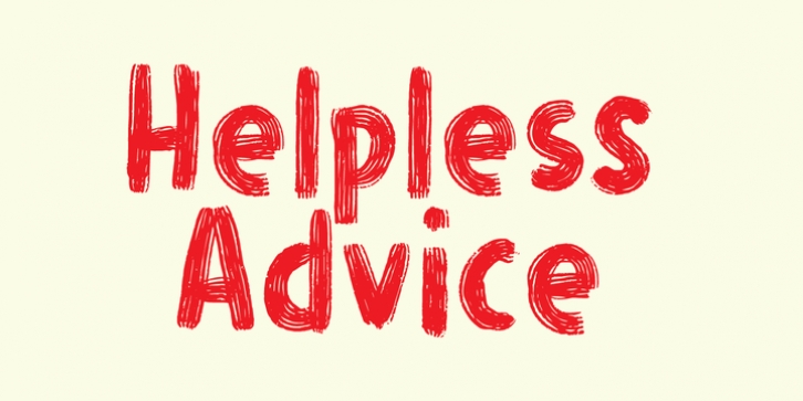 Helpless Advice font preview