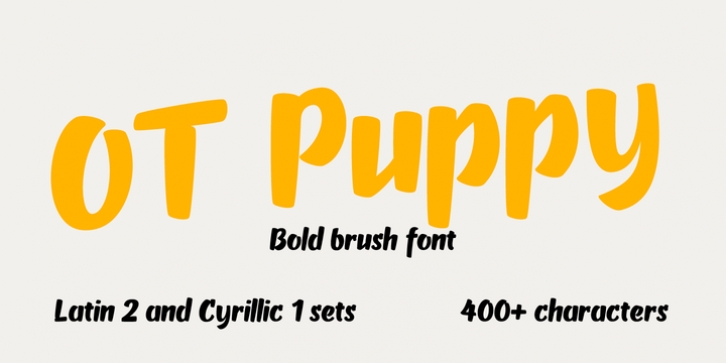 OT Puppy font preview