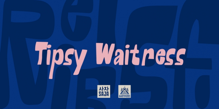 Tipsy Waitress font preview