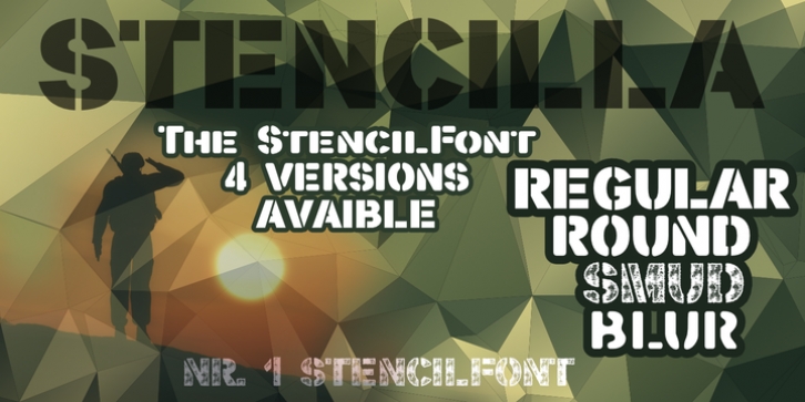 Stencilla font preview