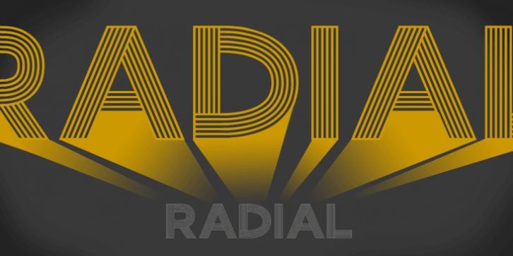 Radial font preview