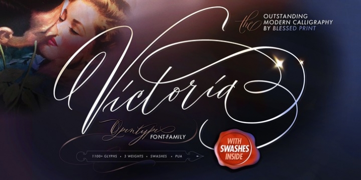 Outstanding Victoria font preview