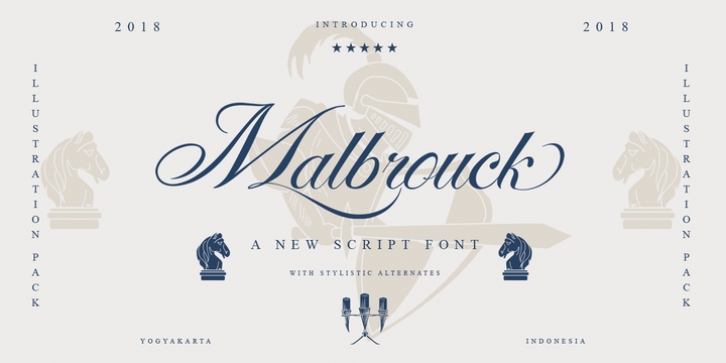 Malbrouck Script font preview