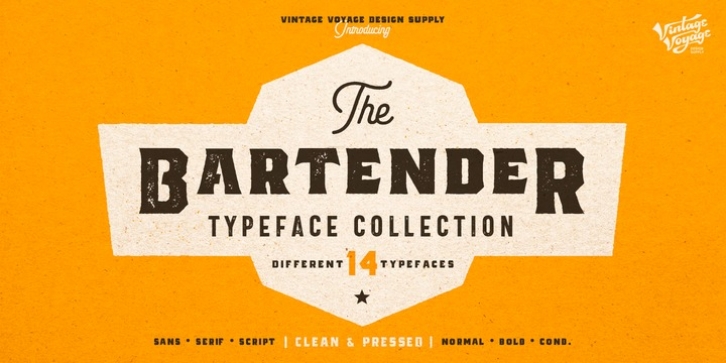 The Bartender font preview