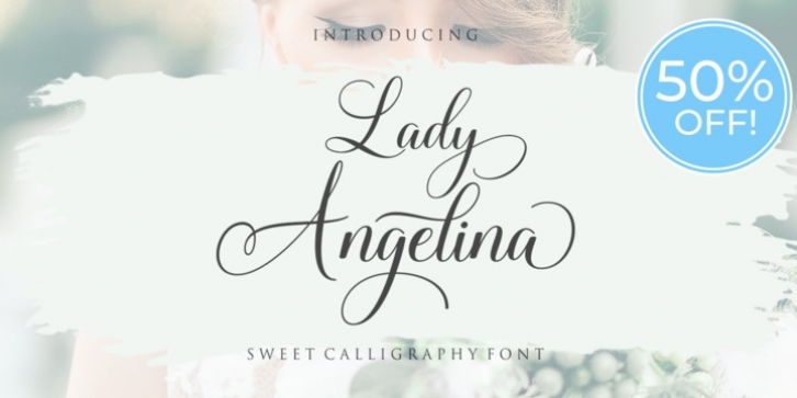 Lady Angelina Script font preview