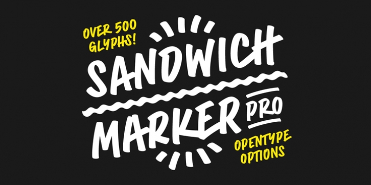 Sandwich Marker Pro font preview