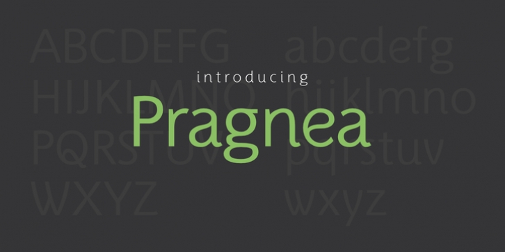 Pragnea font preview