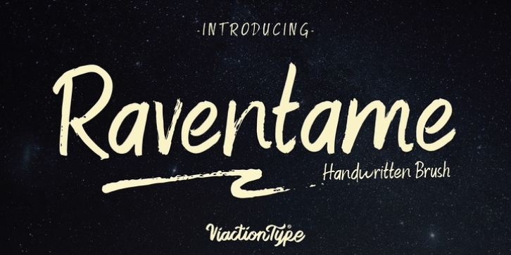 Raventame font preview