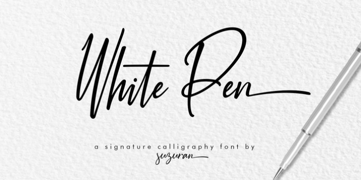 White Pen font preview