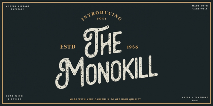 The Monokill font preview