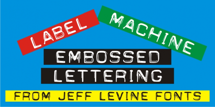 Label Machine JNL font preview