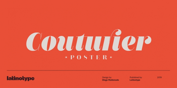 Couturier Poster font preview