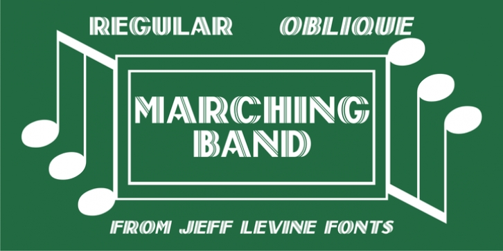 Marching Band JNL font preview