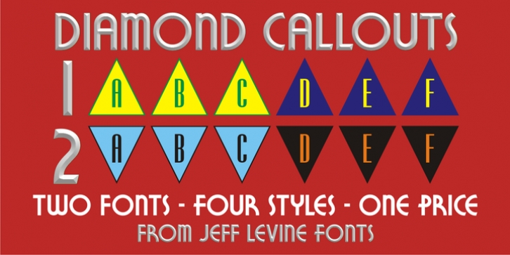 Diamond Callouts JNL font preview