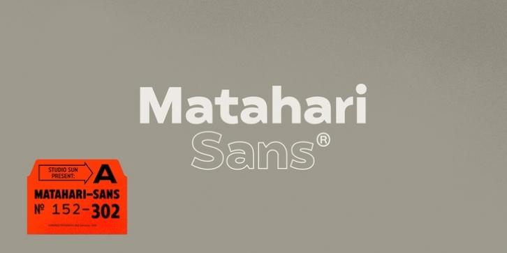 Matahari Sans font preview