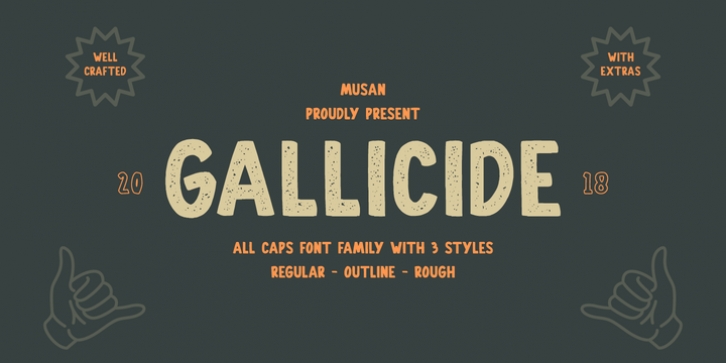 Gallicide font preview
