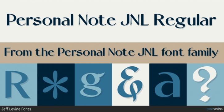 Personal Note JNL font preview