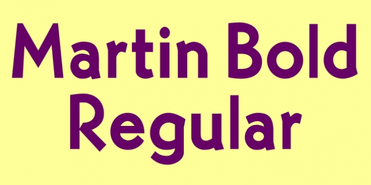 Martin Bold font preview
