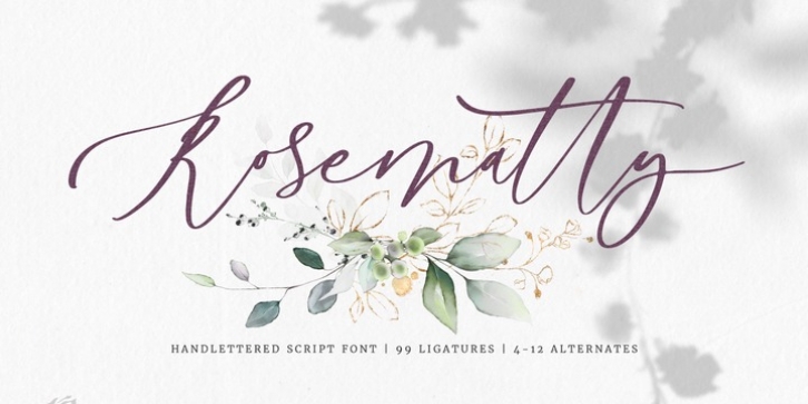 Rosematty font preview