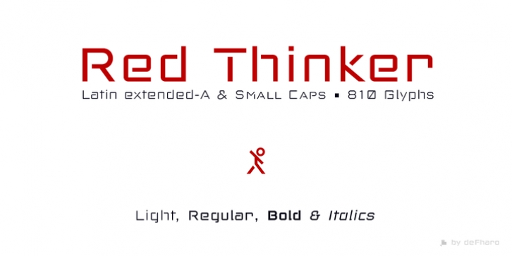 Red Thinker font preview