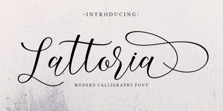 Lattoria Script font preview