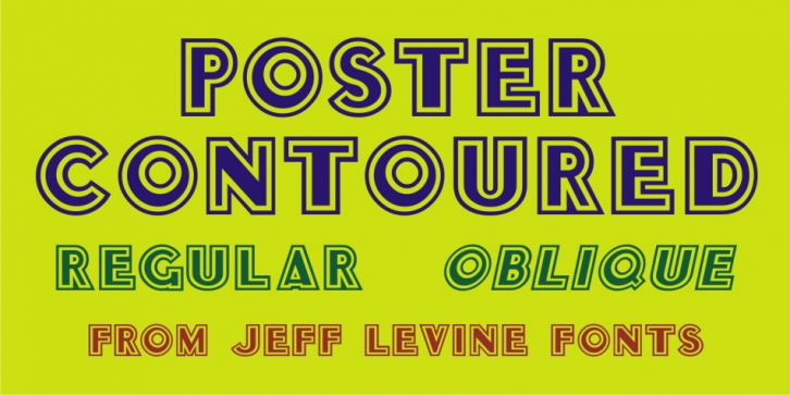 Poster Contoured JNL font preview