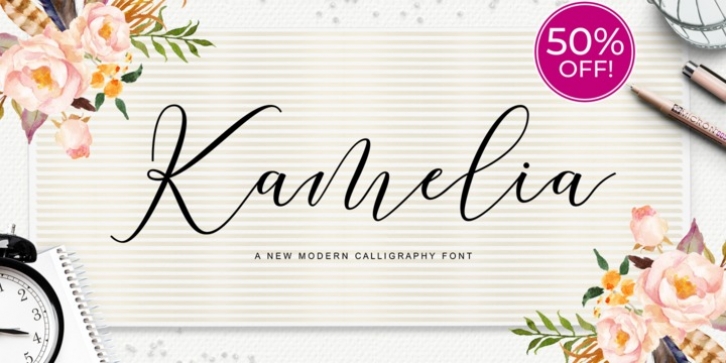 Kamelia Script font preview