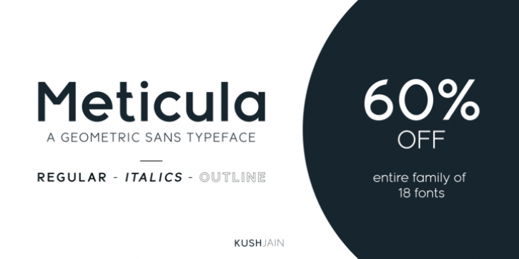 Meticula font preview
