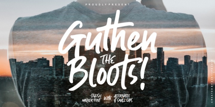 Guthen Bloots font preview