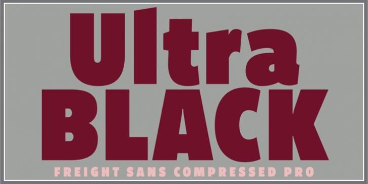 Freight Sans UPro Ultra Black font preview
