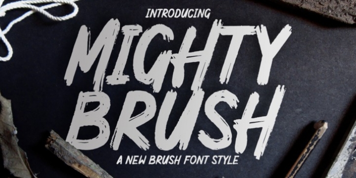 Mighty Brush font preview