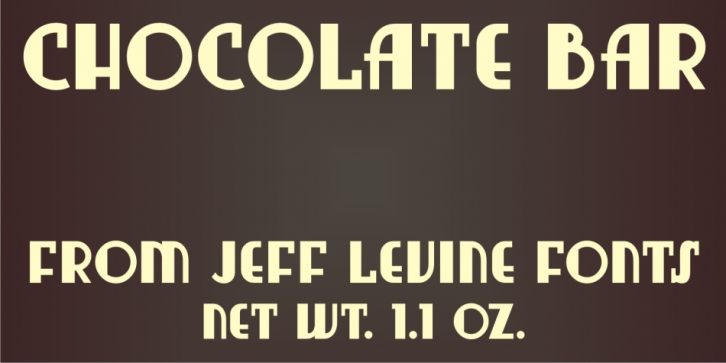 Chocolate Bar JNL font preview