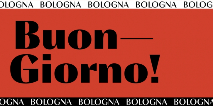 Bologna font preview