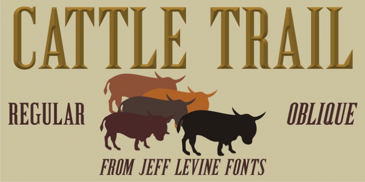Cattle Trail JNL font preview
