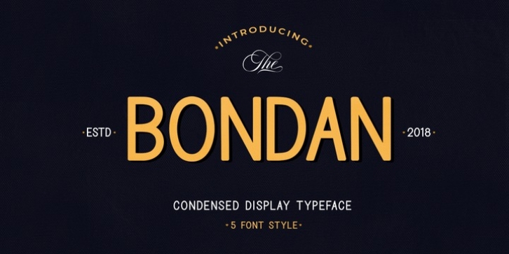 Bondan Regular font preview