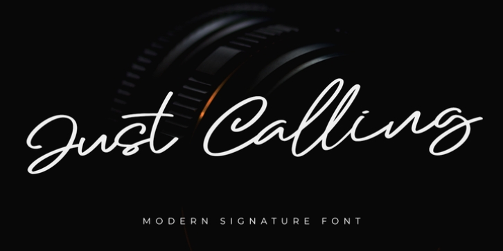 Just Calling font preview