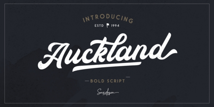 Auckland Script font preview