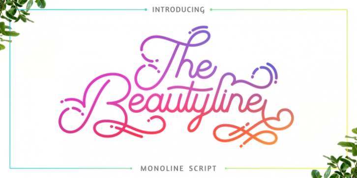 The Beautyline font preview