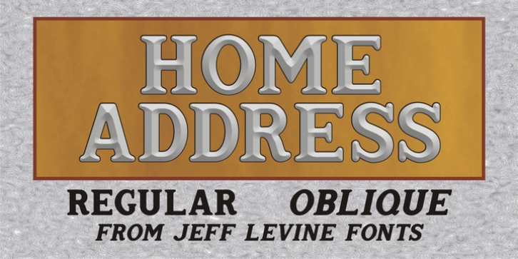 Home Address JNL font preview
