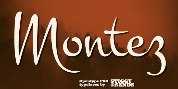 Montez Pro font preview