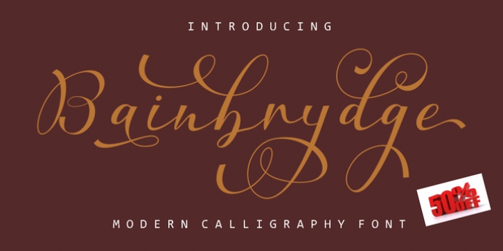 Bainbrydge Script font preview