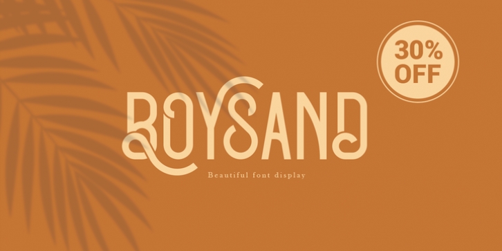 Boysand font preview