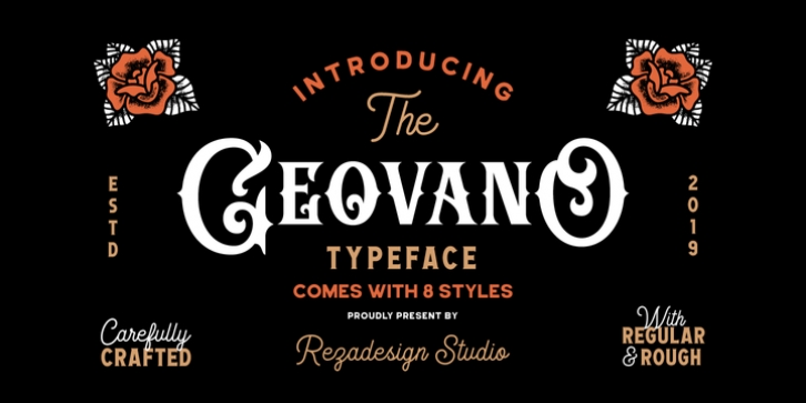 Geovano font preview