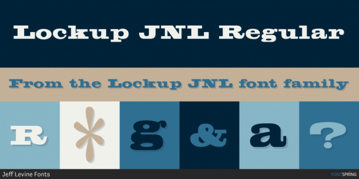 Lockup JNL font preview