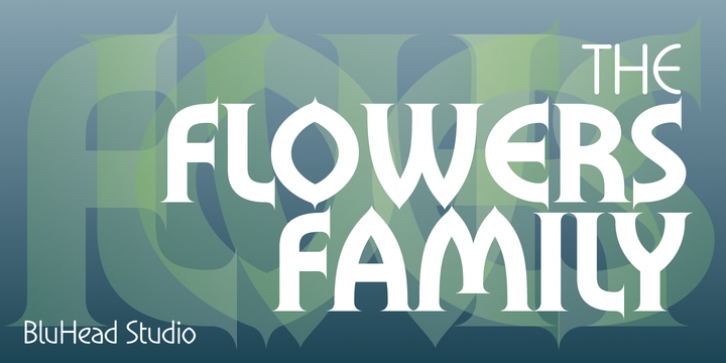 Flowers font preview