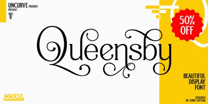 Queensby font preview