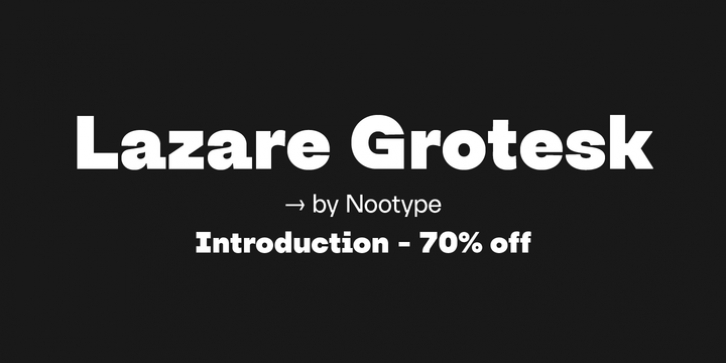 Lazare Grotesk font preview