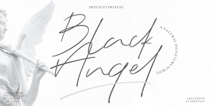 Black Angel font preview